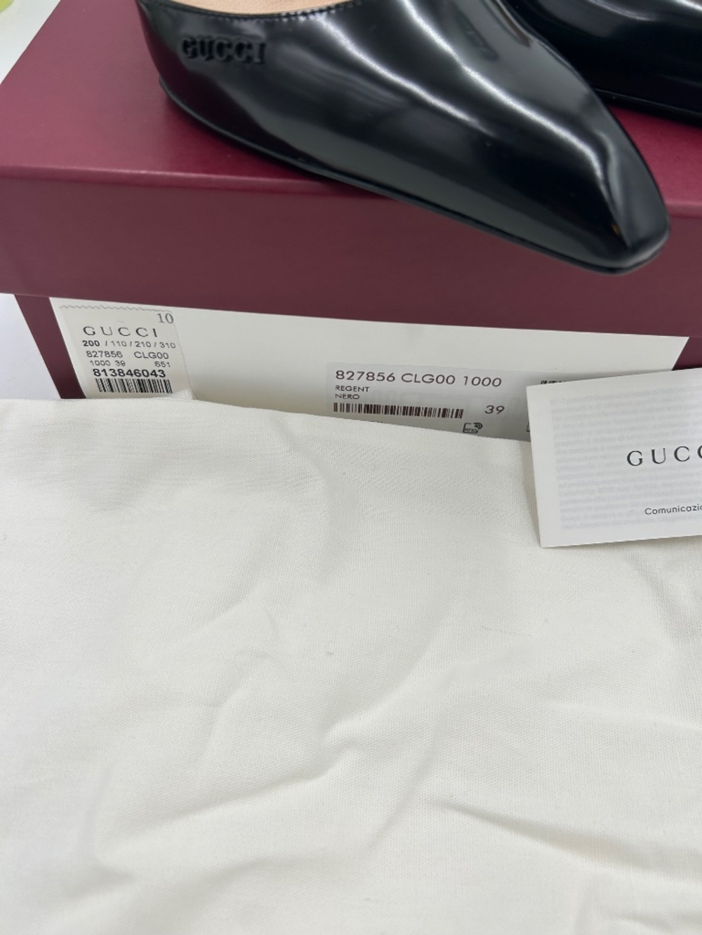 Women’s Gucci Christy Regent Patent  Leather Wedge Mules. Size 9. Made in Italy. - Picture 12 of 12